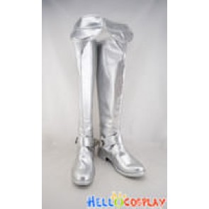 Fate Stay Night Cosplay Shoes Saber Silver Boots
