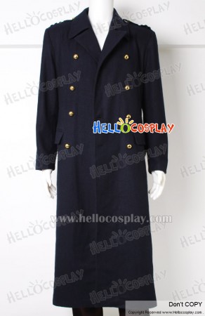 Black Grey 5 Captain Jack Harkness Wool Trench Coat