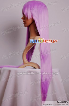 Light Purple Violet Straight Medium Cosplay Wig