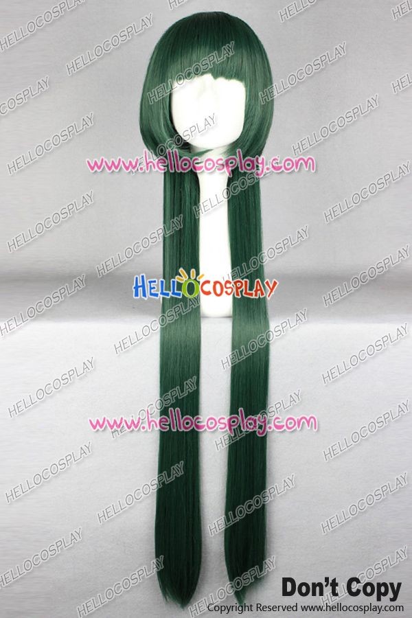 dark green cosplay wig