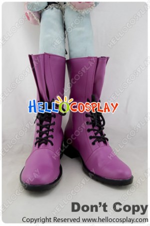 AKB48 Cosplay Purple Short Boots