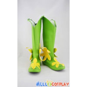 Digimon Cosplay Shoes Lilimon Boots Green