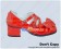Mirror Red Heart Shaped Bow Chunky Princess Lolita Shoes