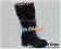 Matte Black Heart Ruffle Chunky Princess Lolita Long Boots