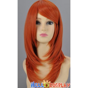 Dark Orange Cosplay Wavy Wig