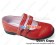 Wine Red Double Straps Low Chunky Sweet Lolita Shoes