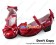 Princess Lolita Shoes Sweet Mirror Red Instep Strap Bows Lace Heart Shaped Buckle