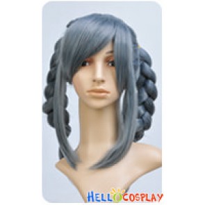 Danganronpa Dangan Ronpa Cosplay Peko Pekoyama Gray Pigtail Wig