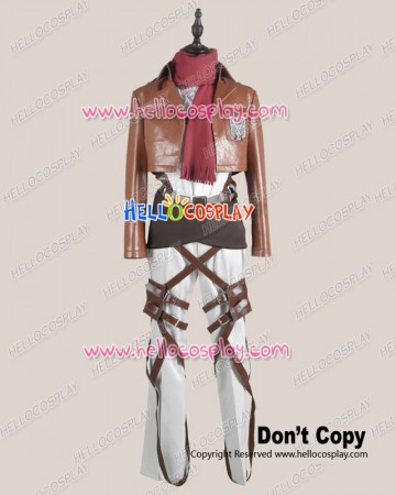 Attack On Titan Shingeki No Kyojin Cosplay Mikasa Ackerman Training Legion Costume Leather Ver