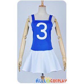 One Piece Cosplay Nami Plain White Blue Dress Costume