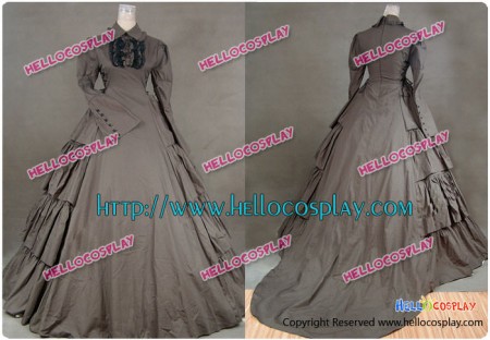 Victorian Gothic Lolita Cotton Dress Ball Gown Prom Cosplay