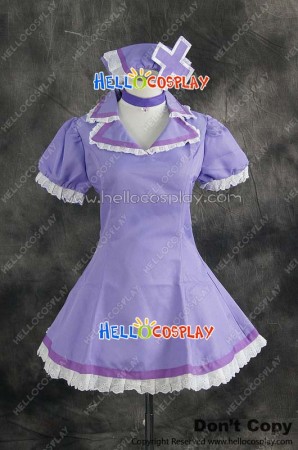Vocaloid 2 Cosplay Luka Megurine Nurse Purple Dress Costume