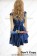 Party Cosplay Blue Cape Lady Sling Dress Uniform Costume