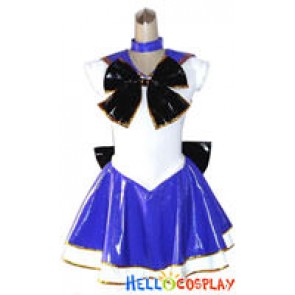 Sailor Moon Cosplay Sailor Mercury Costume Leather Dress