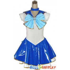 Sailor Moon Sailor Mercury Cosplay Costume Leather Dress