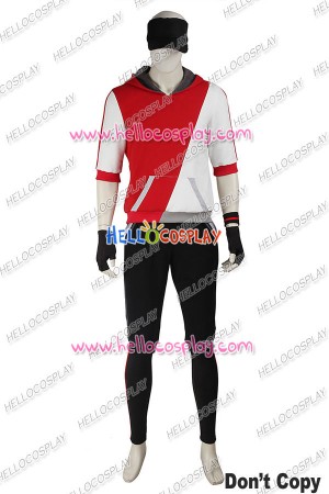 Pokemon GO Male Red Uniform Cosplay Costume 