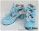 Blue Three Bows Ruffle Chunky Princess Lolita Shoes