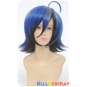 Yowamushi Pedal Cosplay Sangaku Manami Wig Black Blue Mix Golden