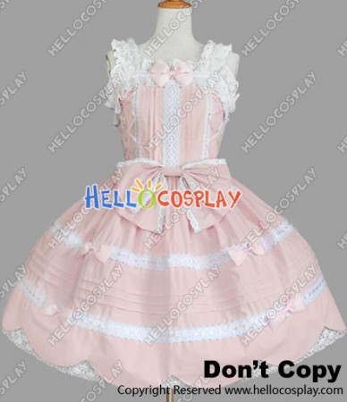 Sweet Lolita Jumper Skirt Cute Pale Pink Dress