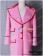 Doctor Dr Time Lady Romana Pink Trench Coat Cashmere Costume