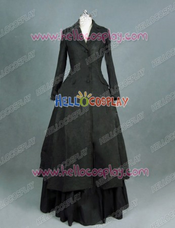 Victorian Lolita Edwardian Coat Jacket Punk Lolita Dress Black