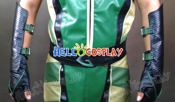 green leather jumpsuit