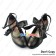 Sweet Lolita Shoes Matte Black Ruffle Ribbon Bow Lace Ankle Strap