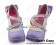 Purple White Back Bow Ruffle Strap Chunky Princess Lolita Shoes