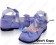 Purple Ruffle Bow Crossing Straps Chunky Sweet Lolita Shoes