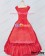 Renaissance Gothic Reenactment Red Ball Gown Ribbon Lolita Dress