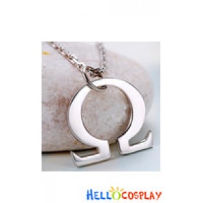 God Of War Cosplay Symbol Omega Silver Necklace Pendant