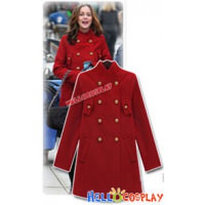 Gossip Girl Blair Waldorf Cosplay Costume Red Military Coat