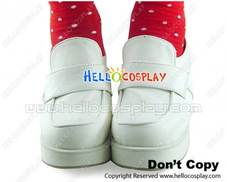 Matt White Simple Chunky Classic Lolita Shoes