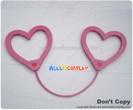 Vocaloid 2 Cosplay Love Philosophy Prop Heart Shaped Handcuffs Pink