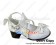 Elegant White Crossing Straps Heart Shaped Buckle Lolita Shoes