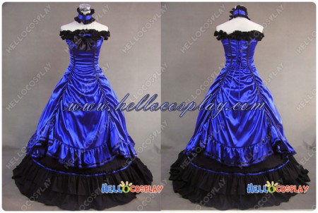 Southern Belle Lolita Ball Gown Wedding Blue Dress