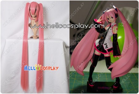 Vocaloid 2 Hatsune Miku Dark Pink Cosplay Wig Ponytail Wig