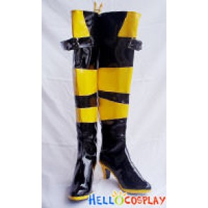 Vocaloid 2 Cosplay Lily Boots Black Yellow