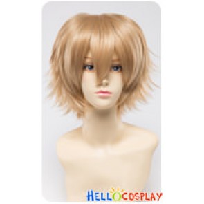 Wig 30CM Cosplay Light Golden Blonde Universal Short Layered