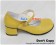 Creamy Yellow Instep Strap Chunky Punk Lolita Shoes