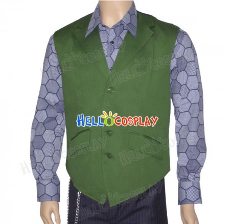 Blue Cotton Hexagon Shirt  (Size: XL) Halloween Cosplay Costume