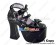 Matte Black Ruffle Bow Chunky Sweet Lolita Shoes