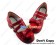 Mirror Red Double Straps Chunky Fashion Princess Lolita Shoes