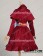 Gothic Lolita Cosplay Victorian Cape Reenactment Steampunk Stage Red Dress Costume