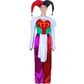 Pierrot Bolneze Female Clown Joker Cosplay Costume From Yakitate Japan