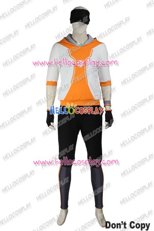 Pokemon GO Male Orange Uniform Cosplay Costume 