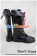 AKB0048 Cosplay Shoes Red Ribbon Black Long Boots