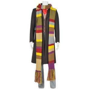 Doctor 4th Fourth Dr Tom Baker Cosplay Costume With Scarf Daily Suit Full Set