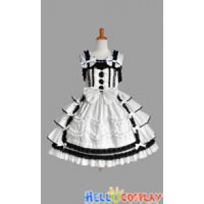 Sweet Lolita Gothic Punk Gorgeous Ruffle White Dress