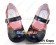 Red Plaid Black Single Strap Cartoon Cat Blocking Lolita Shoes